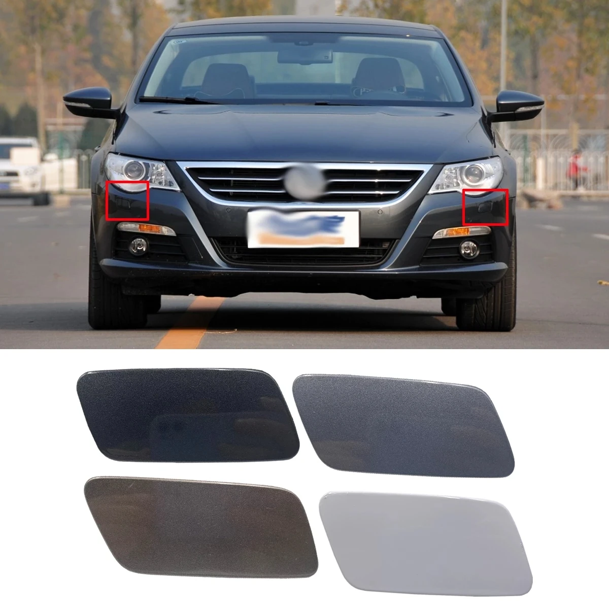 

3C8955109 3C8955110 новый передний серебристый белый черный серый золотистый бампер для VW Passat CC 2010 2011