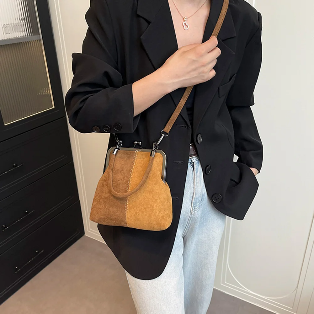 Women Fashionable Shoulder Bag Large Capacity Retro Flannel Handbag Vintage Sling Bag Travel Shopping Work Shoulder Bag