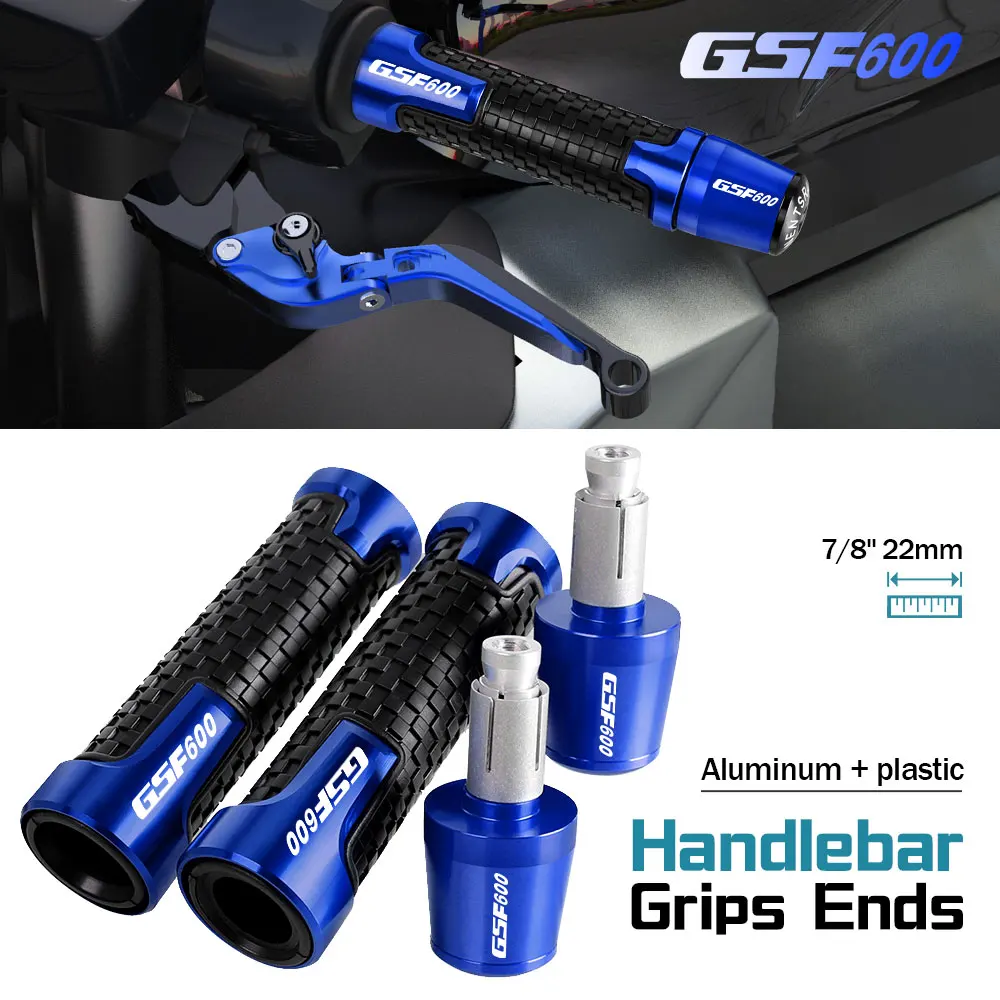

7/8'' 22mm Motorcycle Handle Grips Handlebar Grip Ends Plug FOR SUZUKI GSF600 GSF 600 Bandit 1996 1997 1998 1999