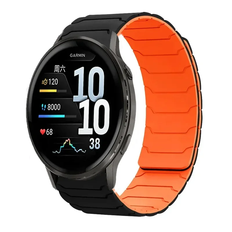 Sports Silicone Strap, Magnetic Bracelet, 20mm 22mm Band