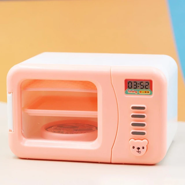 Children Kid Mini Cute Pink Microwave Oven Pretend Role Play Toy