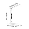 LED Desk Lamp 3 Color Dimmable Office Table Lamp with Clock Date Temperature Reading Light Touch Dorm Lamp for College Dorm Room 6
