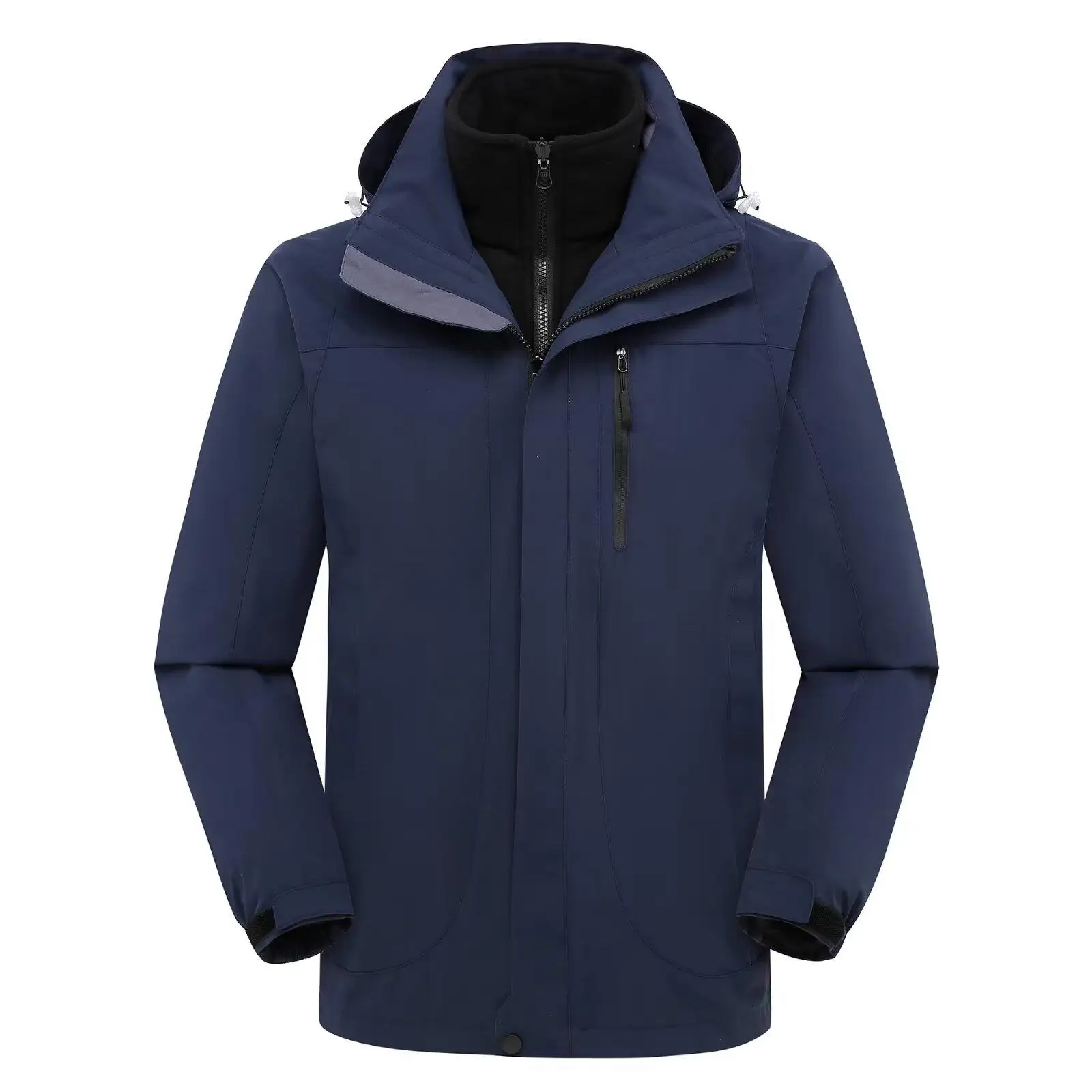 Outdoor Assault Jacket Men Women Two-piece Set With Plush And Thickened Team Uniform Workwear Print Logo Autumn Winter Jacket - 5