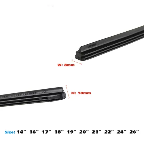 Car Wiper Blade Elastic band Windscreen Vehicle Insert Rubber Strip Refill 8mm 14"16"17"18"19"20"21"22"24"26"28" Accessorie 1pcs - Image 3