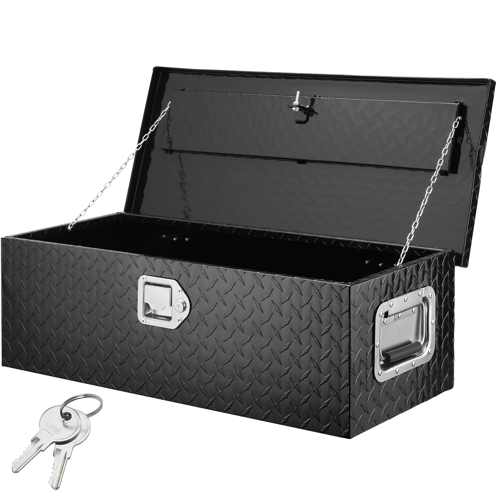Aluminum Truck Bed Tool Box with Lock and Side Handle