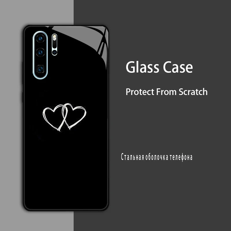 Luxury Tempered Glass Marble Painted Protective Case