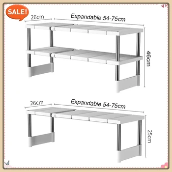 Popolare Scaffale Impilabile, Divisorio per Armadio, Organizzatore per Guardaroba, Ripiano Espandibile, Organizzatore per Armadio