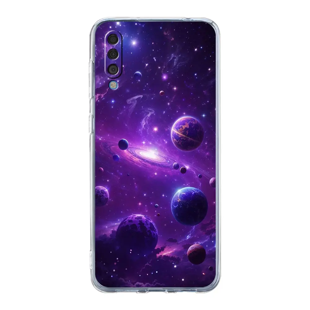 Universal Phone Case with Moon Galaxy Universe Design