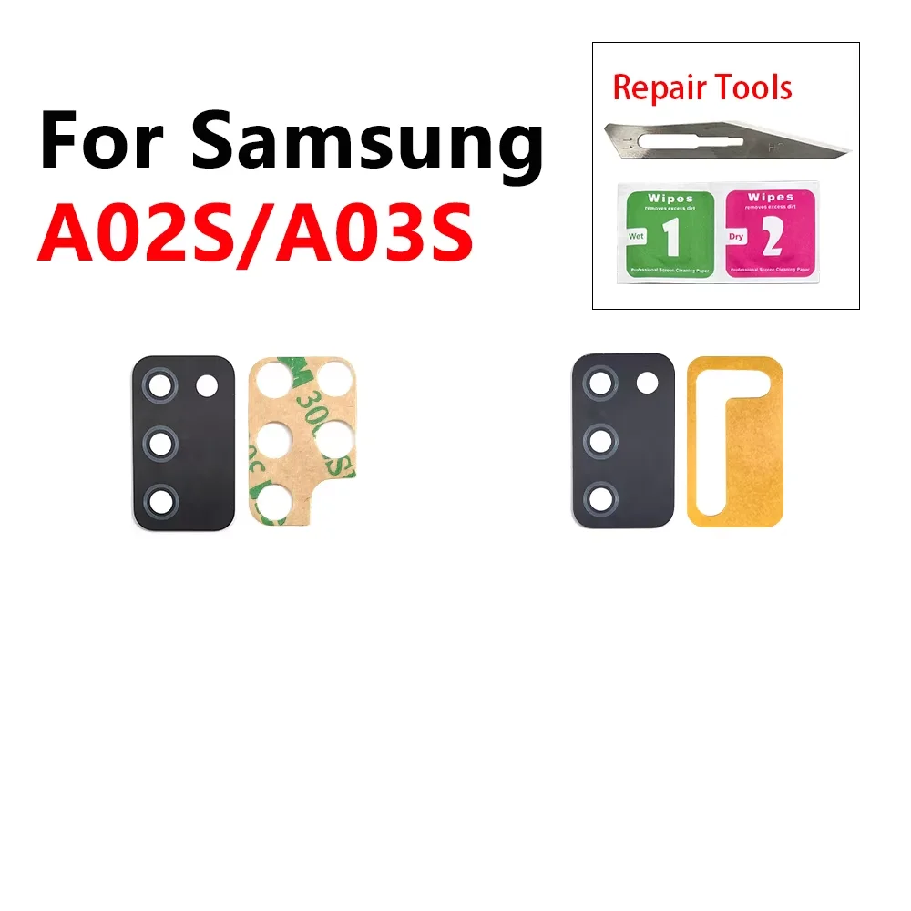 Back Camera Lens For Samsung A03S A02S A01 A02 A03 A10 A20 A30 A40 A50 A70 A70S A80 A03 Core Camera Glass Lens With Adhesive camera lens cover phone camera lens