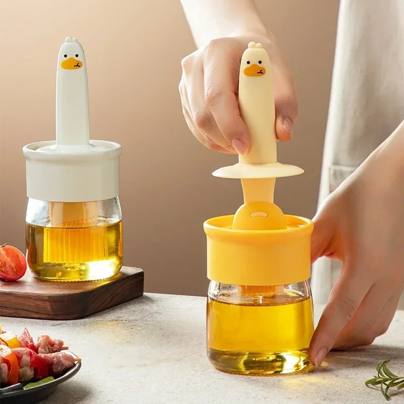 Silicone Oil Brush Bottle for BBQ Cooking and Baking