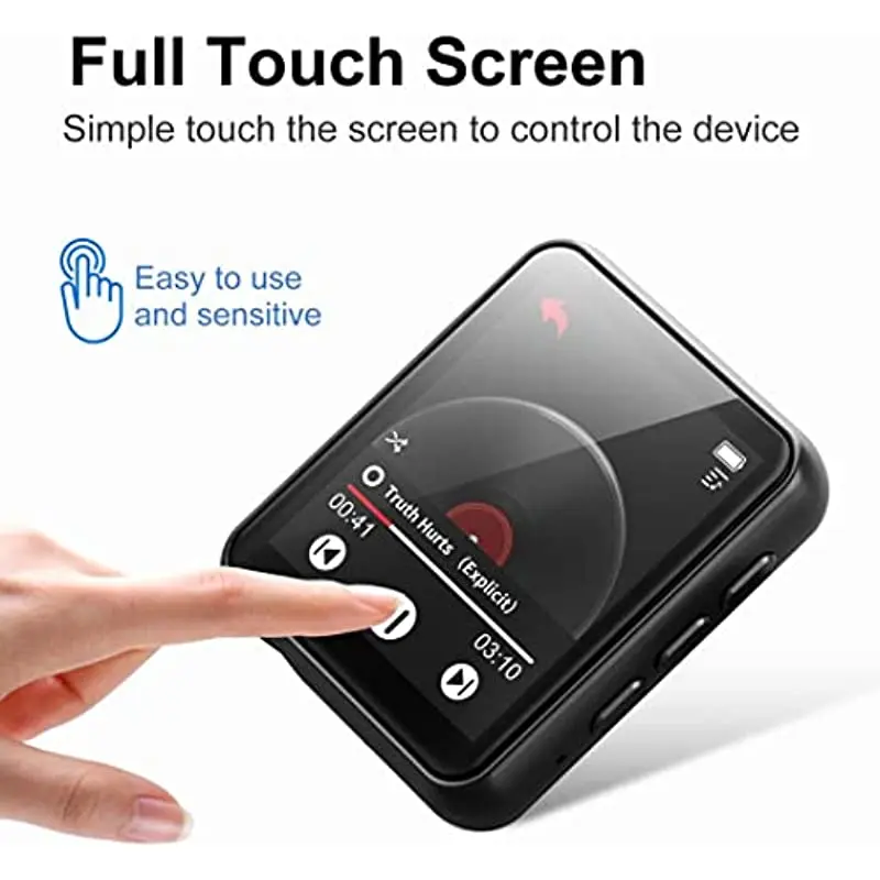 Ruizu M4 Bluetooth Mp3 Mp4 Player Con Altoparlante Touch Screen Mini Lettore Audio Mp3 Supporto Radio Fm E-Book Recorder Video Tf Card