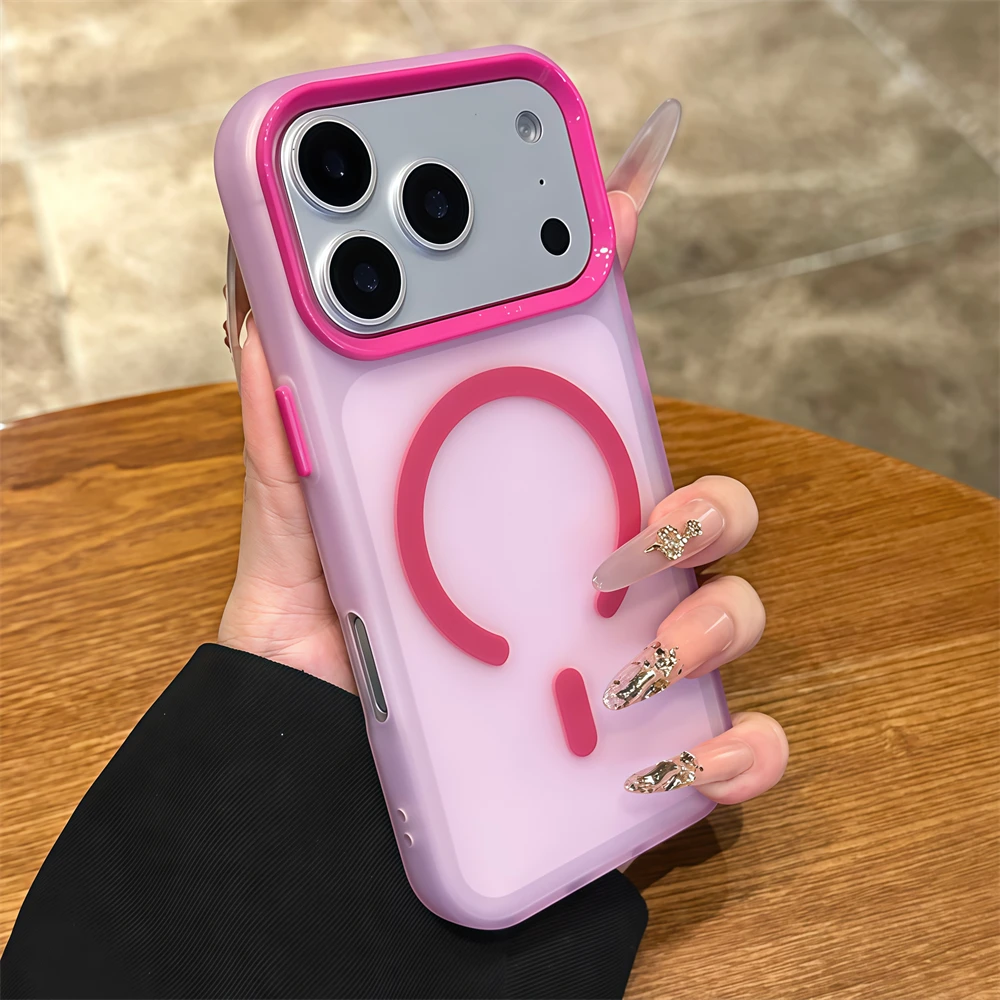 Dopamine Original Orange Magnetic Matte Case with Translucent Frosted Cover