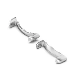Premium Stainless Steel Smart Watchband Connector - 2 - Piece Set (Silver - Style A)