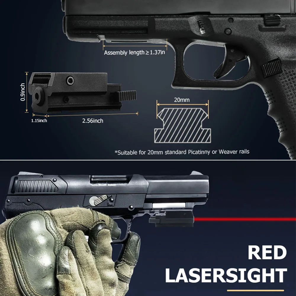Red Green Dot Laser Sight USB Rechargeable Quick Release Airsoft Pistol Laser Sight Tactical Pointer for Glock Taurus laser pointer red dot laser sight laser sight