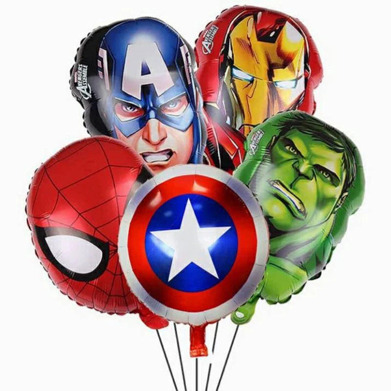 Decoration De Fete D'anniversaire, Super Heros, Spiderman, Iron Man, Hulk,  Batman, Avengers, Banniere En Ballons, Arriere-plan Pour Gateau, Fete  Prenatale