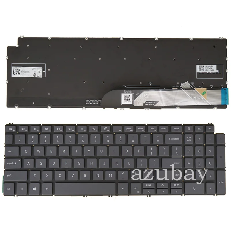 Tasti Tastiera Ricambio Per Dell Vostro 7590 – Layout USA – Retroilluminati Neri – Usati
