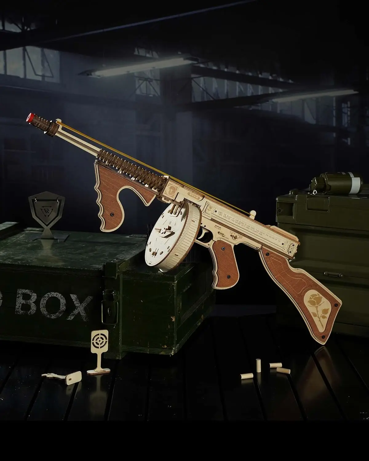 Robotime Rokr 3D Puzzle Thompson Submachine Gun Blocks Model Buliding Kit Toys for Children Kids Birthday Unique Gifts - LQB01 - Image 5