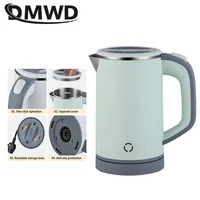 110V 220V 0.8L Portable Electric Kettle Stainless Steel liner Fast Heating Kettle water Boiler Coffee warmer heater for Travel