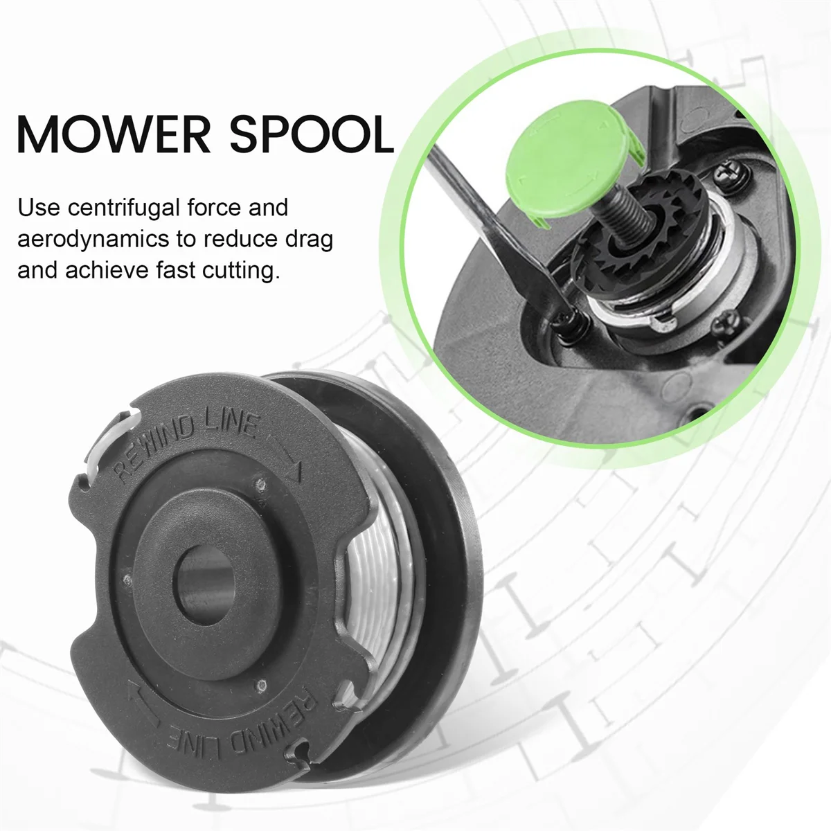Bosch F016800569 EasyGrassCut 23, 26, 18, 18-230, 18-260, 18-26 교체용 N84R 4팩 스트링 트리머 스풀 라인