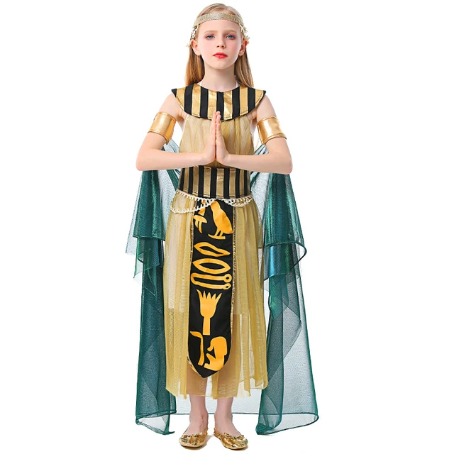 Antico egitto faraone egiziano Cleopatra regina principessa Costume per  bambini costumi di Halloween ragazzo ragazza bambini abbigliamento Cosplay  - AliExpress