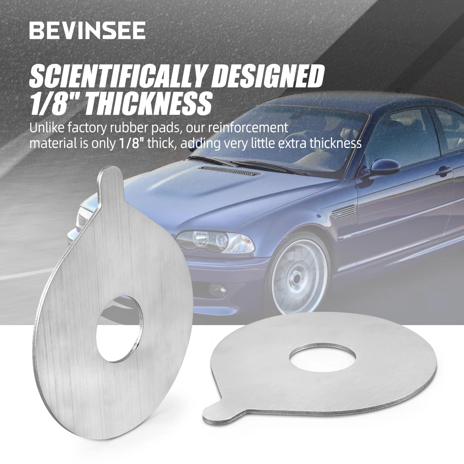 BEVINSEE 리어 스프링 퍼치 코일오버 스프링용 강화 플레이트, BMW E46 M3 320i 323i 325i 328i 330i용, BMW Z4 E85용