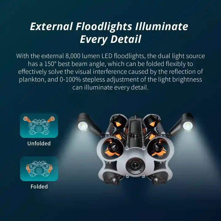 Professional Underwater 4k HD Video Underwater Salvage Inspection Robot Drone M2 PRO MAX 4 Professional Underwater 4k HD Video Underwater Salvage Inspection Robot Drone M2 PRO MAX - Image 4