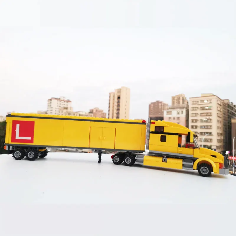 

Aoger City Technical Transporter Yellow Truck Compatible 3221 Building Blocks Brick Figures Set Vehicle Model Childrens Toy Gift