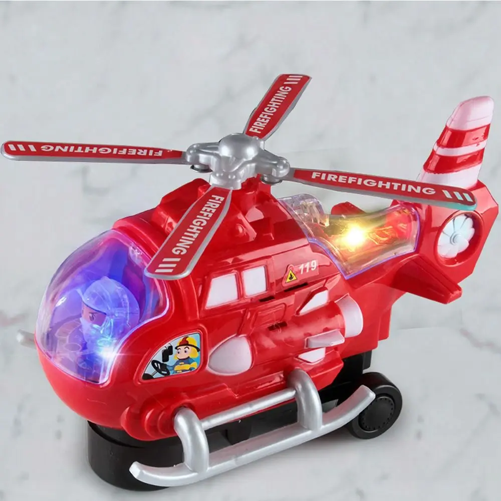 Plastic Helicopter Toys With Luminous Light Electronic Components Flexible Blade Automatic Driving Propeller Children Gift