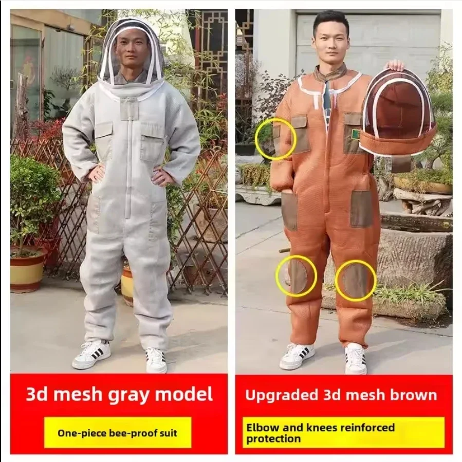 Beekeeping Suit Beekeeping Clothing Beekeeping Anti-bee Clothing Protective New Thickened Air Whole Body Conjoined Bee Equipment 3D Breathable