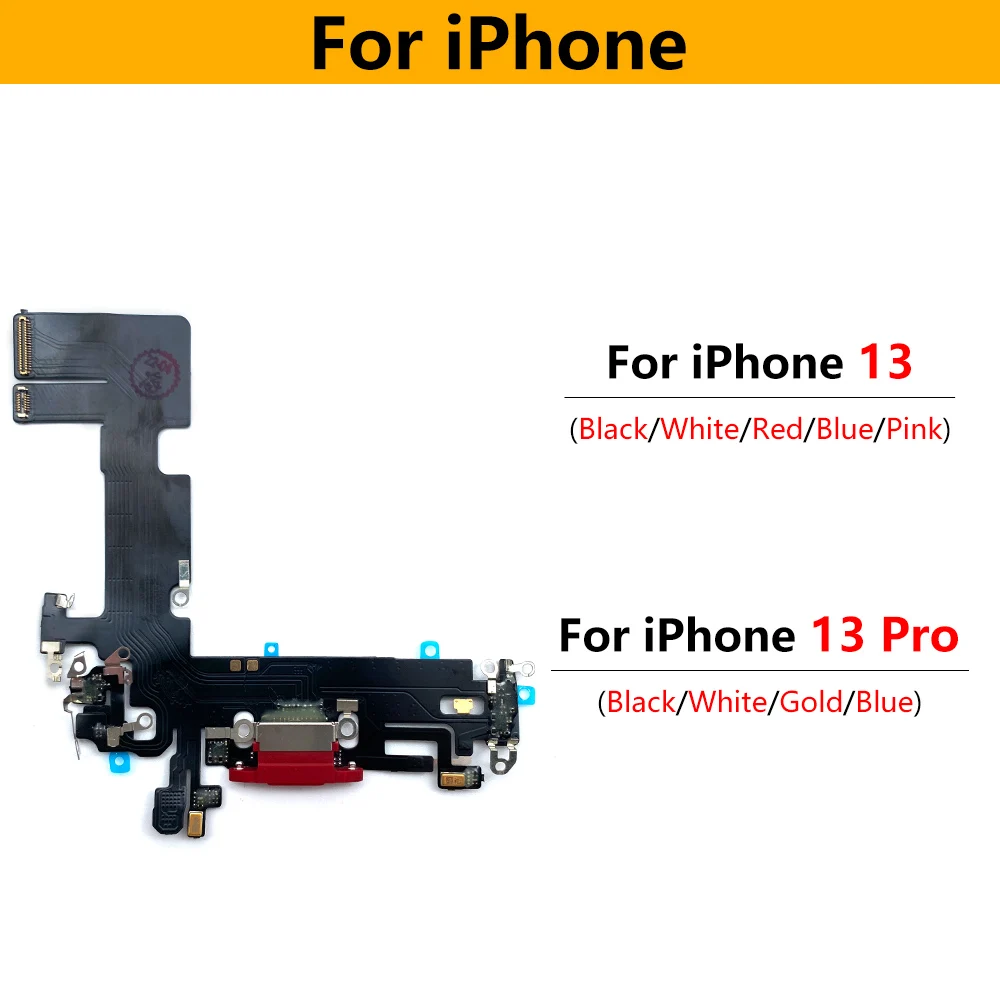 

10 Pcs For IPhone 13 USB Charging Port Dock Connector Flex Cable For IPhone 13 Pro Dock Charger Flex Replacement Parts