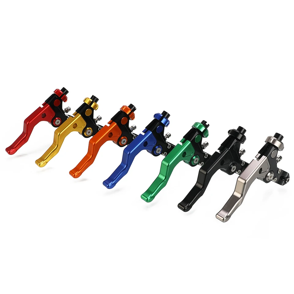 Foldable Clutch/Brake Lever For Yamaha WR250Z/WR400F/WR426F - Aluminum, Silver, 22mm Handlebar