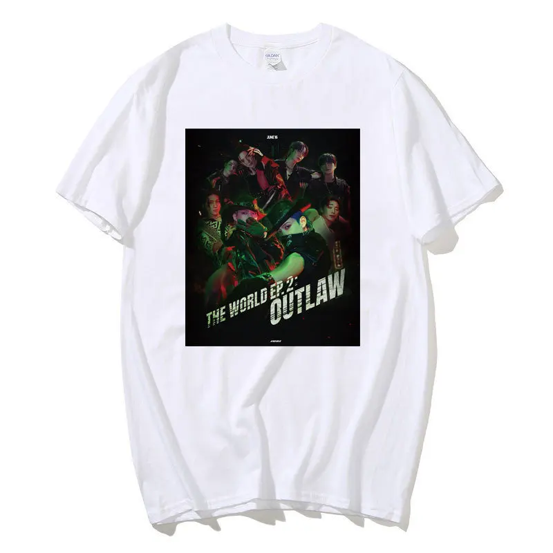 

Kpop 2023 ATEEZ THE WORLD EP.2 : OUTLAW Man/Women Harajuku T-shirt Round Neck Short Sleeve Casual Unisex Streetwear COTTON Top