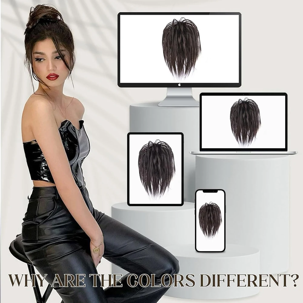 Synthetic Claw Clip In Ponytail Hair Extensions Diy Hairpiece Hair Bun Fake Blonde False Pigtail Tousled Updo for Women