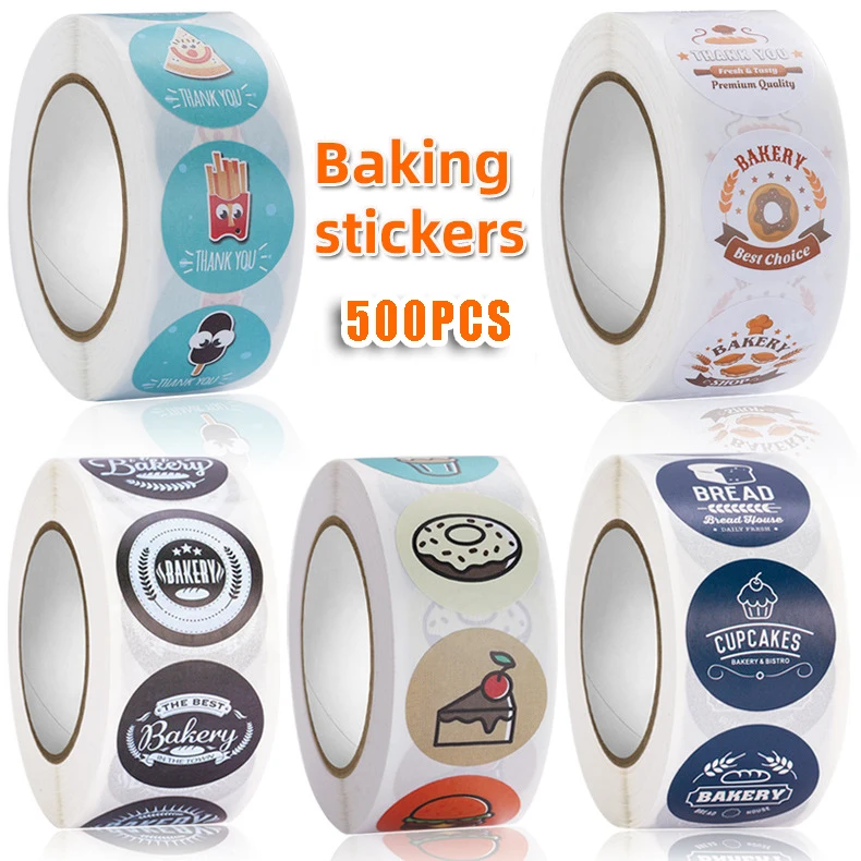 

500 шт., 1 дюйм. Наклейка для хлеба и торта