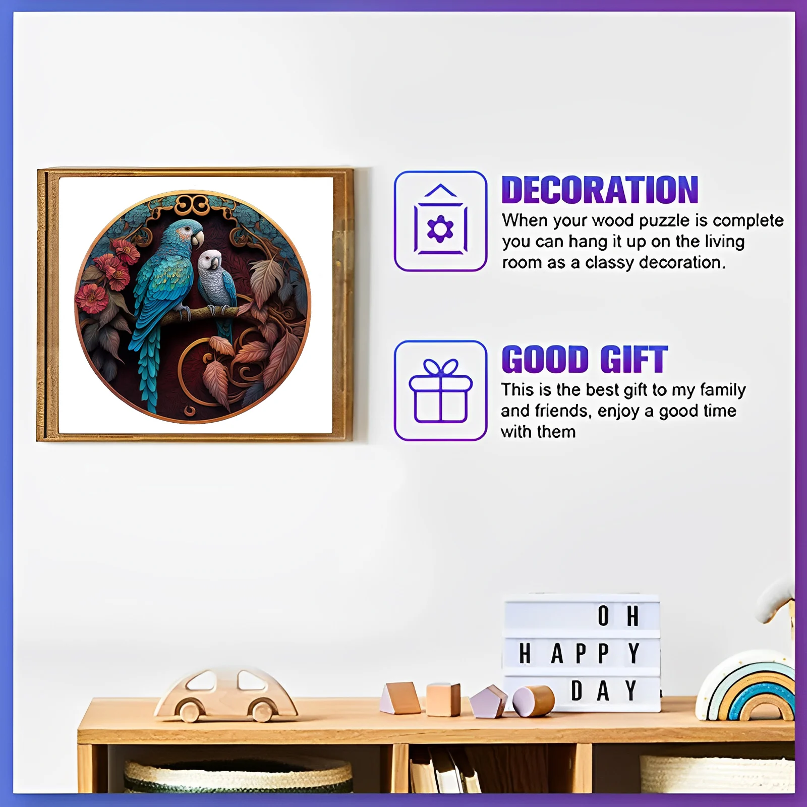 Premium 3D Wooden Animal Puzzle for Adults and Kids – Engaging Home Decor and Gift Idea
