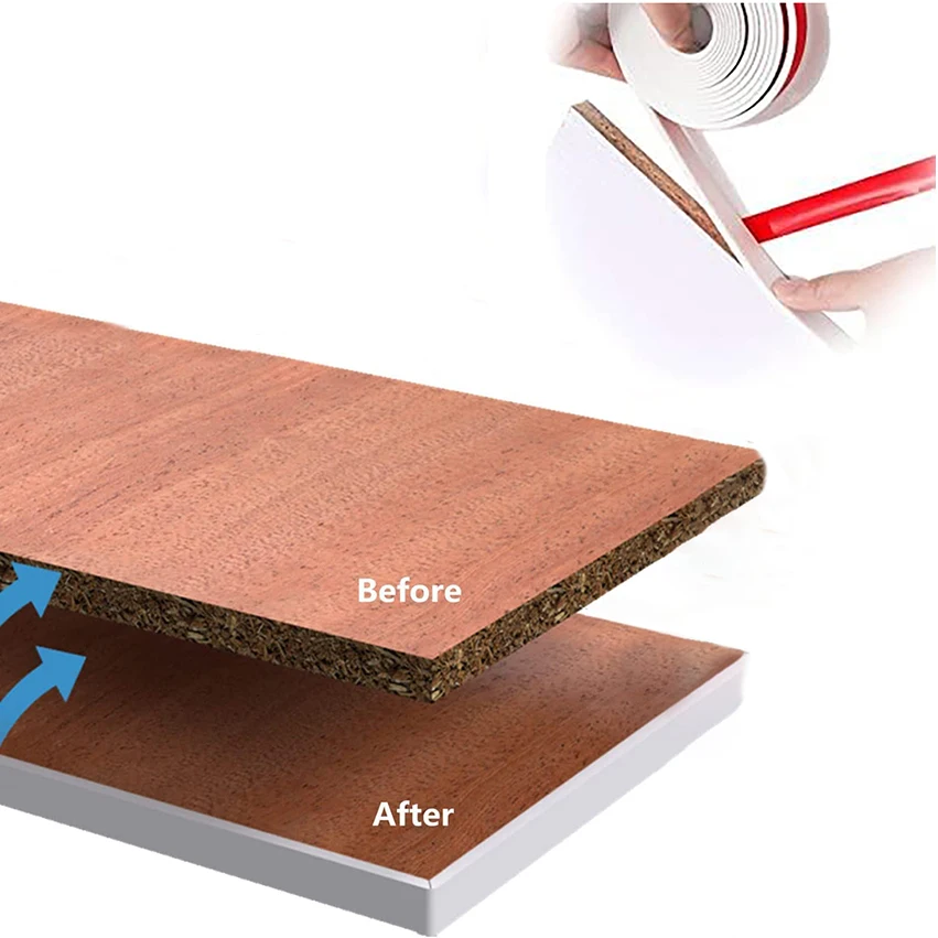 Edge Banding, TPE Zelfklevende Meubels Edging Tape, U-vorm Edge Trim Edge Protector, voor Multiplex Kast Reparatie Meubels Restoratio (20mm, Geel 1m