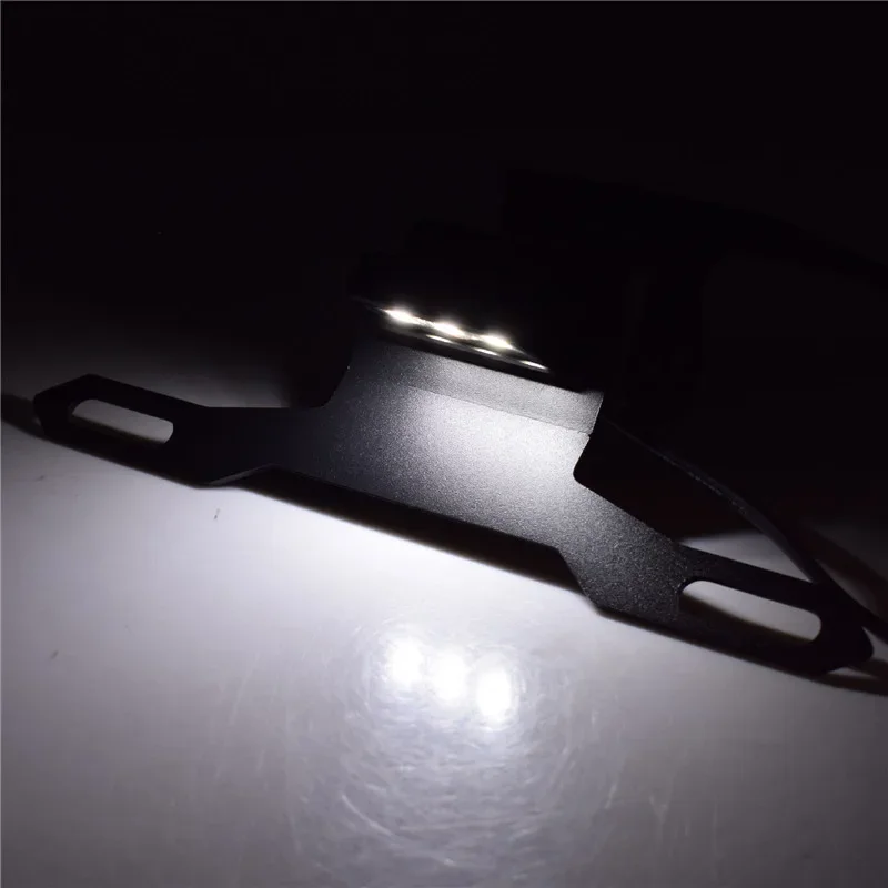 SV650 SV650X 16-23 개조형 오토바이 LED 후면 번호판 프레임 숏 테일 번호판 프레임