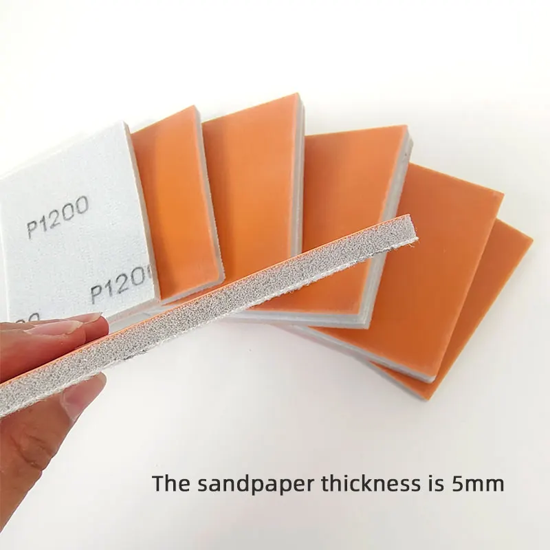 Sponge Sandpaper Rectangle Foam Sanding Block 75*100mm for Car Polishing Sanding Wet Dry Abrasive Tool Car painting sanding discs sandpaper set polish sand paper sandpaper tools mini sandpaper kit sander pads