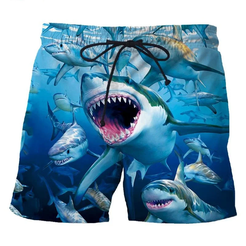 

3D Print Shark Short Pants For Men Summer Personality Animal Unisex Harajuku Beach Shorts Vacation Surfing Swim Trunks Clothing