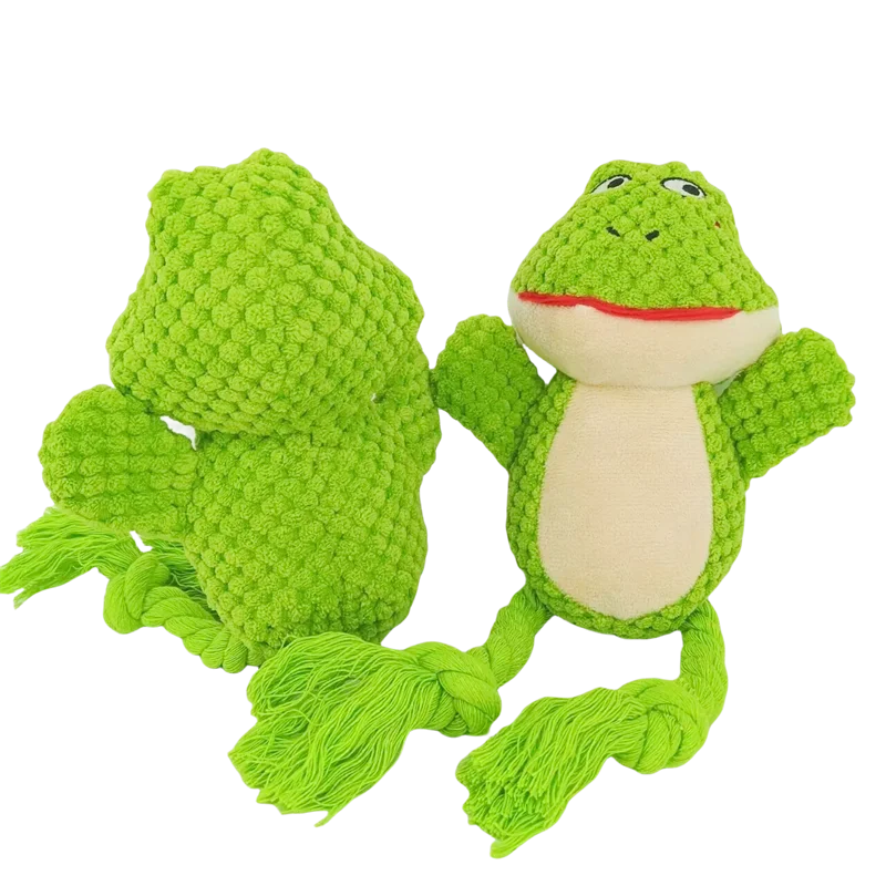 Interactive Animal Plush Rope Toy - Engaging Squeak and Chew Fun