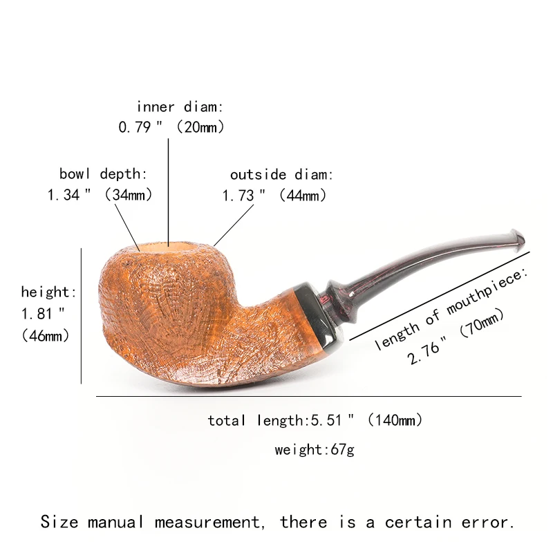 S19ed13c344044d04b3cc27633e93ca57r Große apfelförmige Bruyereholz-Pfeife