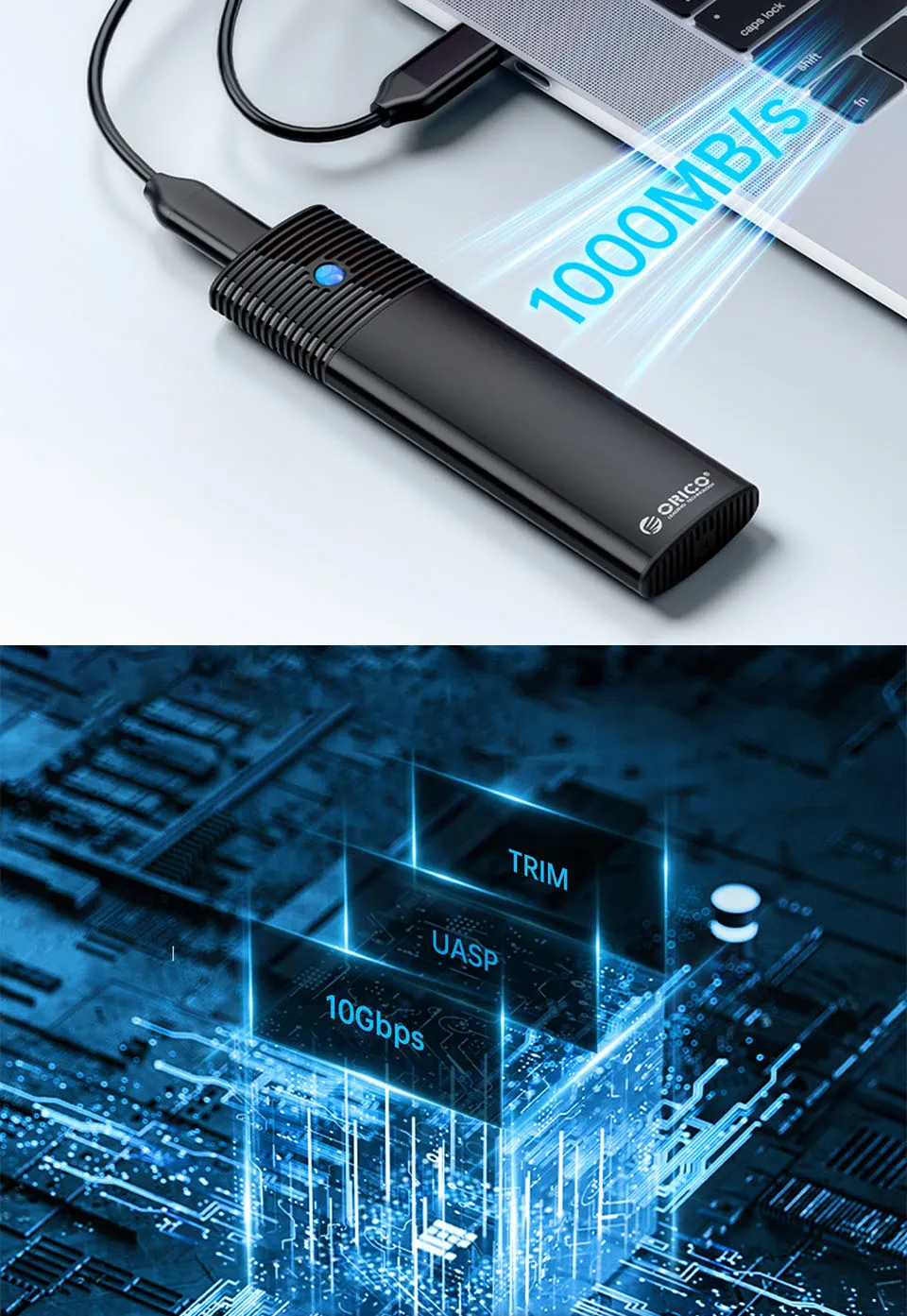 NGFF NVMe, USB 3.2, tipo C, capa