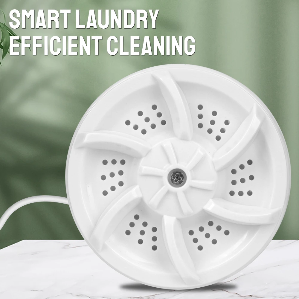 

Mini Ultrasonic Washer Wash Dishes for Travel Home Business Trip USB Underpants Rotating Turbine Multifunction