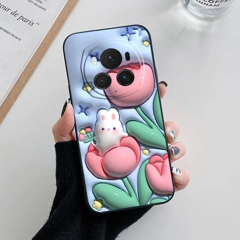 Lovely Cartoon Flower Slim Soft Silicone Phone Case Cover