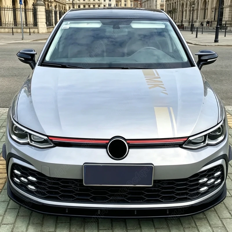 폭스바겐 골프 MK8 골프 8 GTI R-라인 2020 2021 2022 2023 2024 자동차 프론트 범퍼 립 카 프론트 턱 스포일러 바디 개조 키트