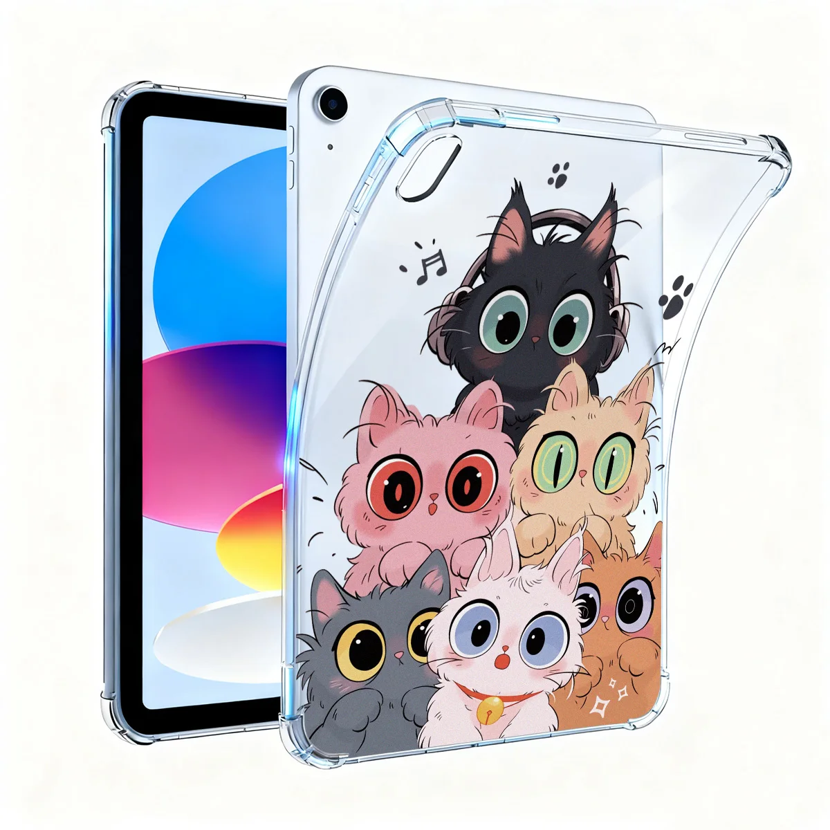 Adorable Silicone Cat Tablet Case - 8.7 Inch Universal Cover