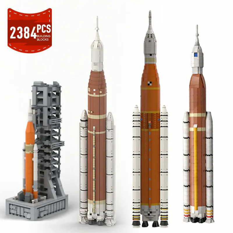 Moc City Rocket Space Launch System Model Building Block Set High-Tech Super Heavy Launch Vehicle Assemblare Mattoni Giocattoli Regali