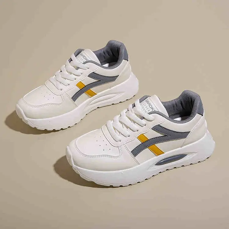 Zapatos de deportes nuevos, zapatillas blancas para mujer, zapatos deportivos cómodos y a la moda, zapatos informales ligeros y versátiles para correr