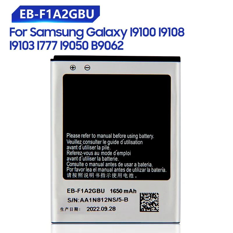

Replacement Battery For Samsung Galaxy S2 I9100 I9050 B9062 I9108 I9103 I777 Rechargeable Phone Battery EB-F1A2GBU 1650mAh