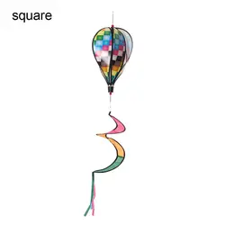 Vibrant Rainbow Hot Air Balloon Wind Spinner (Square)